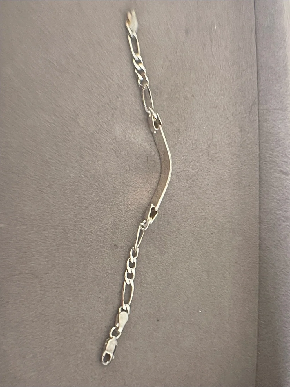 Children's Sterling-Style ID Chain Bracelet in Silver